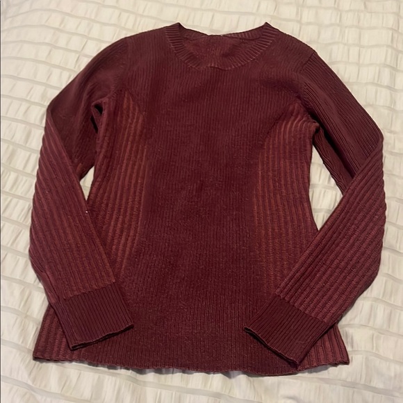 lululemon athletica Sweaters - NEW Lululemon Feeling Balanced Merino Wool Sweater Redwood / So Merlot Size 6